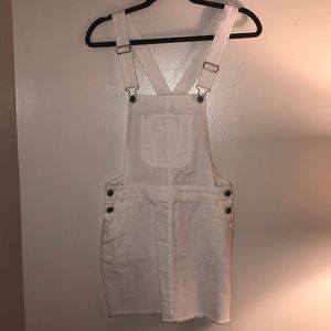 White skirt overalls